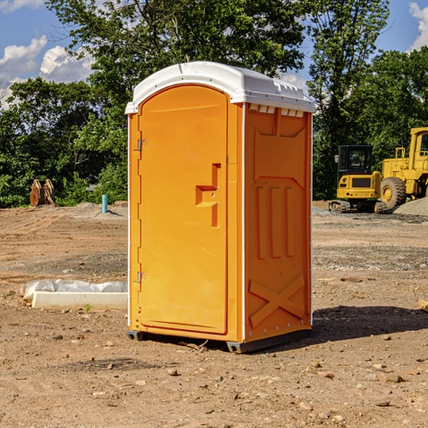 how often are the portable toilets cleaned and serviced during a rental period in Goshen